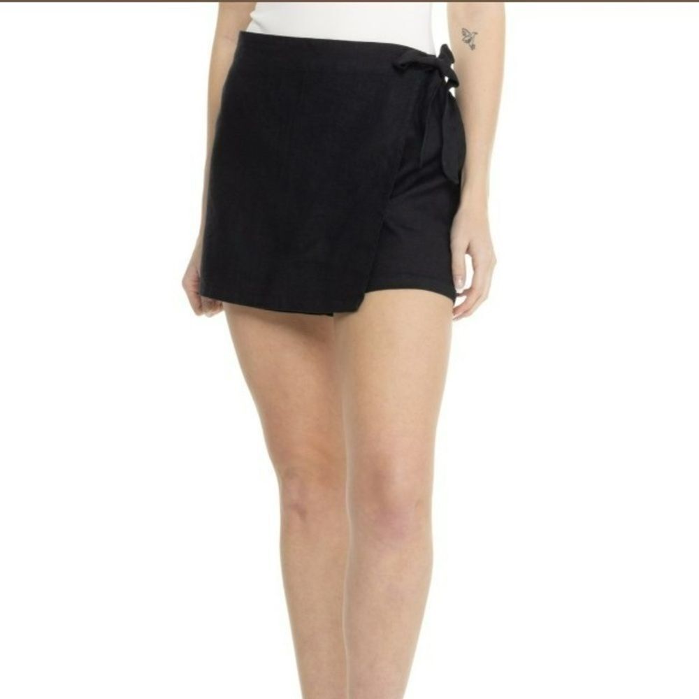C&C California Linen Black Skort